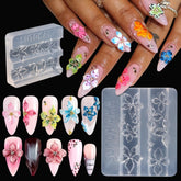 SUTOKAKA 3D hibiscus nail mold for vibrant summer nails and resin accents.