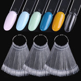 SUTOKAKA clear nail swatch sticks with ring for organized color display