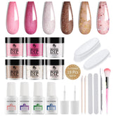 SUTOKAKA kit de inmersión polvo uñas 6 colores, para manicura duradera en casa.