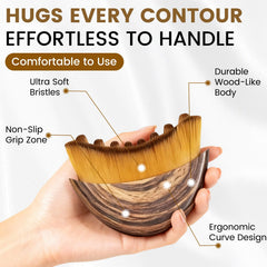 Sutrtcosg contour brush enhances serum absorption around cheeks