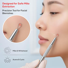 Suvorna comedone extractor tool for efficient whitehead removal on the face