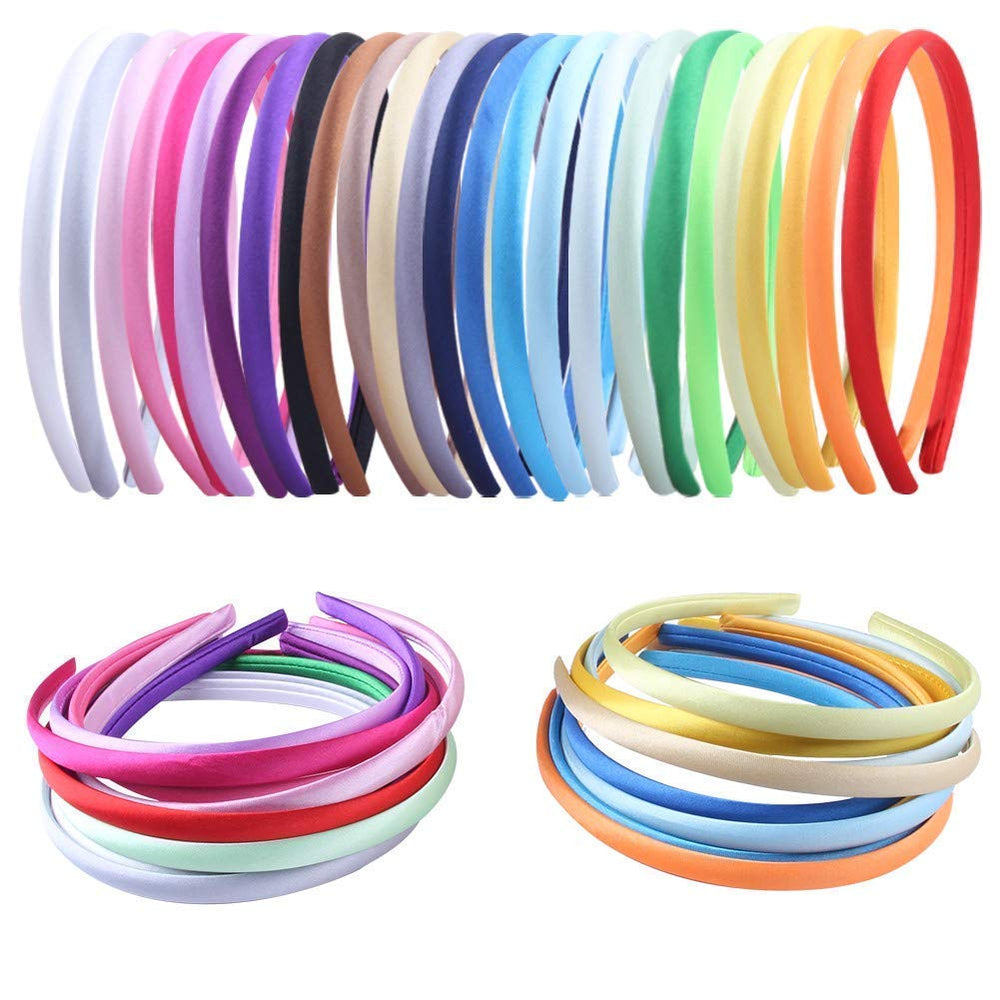 Suyegirl satin-covered headbands pack in 26 colors for versatile styling