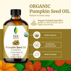 Aplicación en mano con aceite de calabaza SVA para rostro.