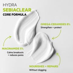 SVR Sebiaclear moisturizing face cream ingredients highlight barrier support with Niacinamide HA and ceramides