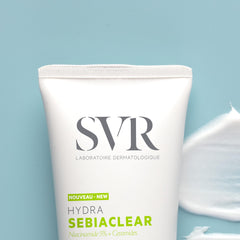 SVR Sebiaclear moisturizing face cream texture shows non greasy velvety finish
