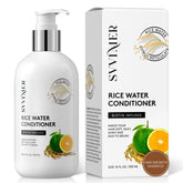 Svvimer acondicionador agua de arroz, bote frontal, aporta brillo suave al cabello.