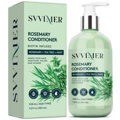 Svvimer Acondicionador Romero, bote-vertido, cabello suave y nutrido tras cada lavado.