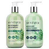 Svvimer rosemary shampoo bottle highlighting biotin for fuller-looking hair.