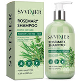 Svvimer rosemary shampoo bottle with label boosts fullness for fine hair