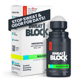 SweatBlock: botella con aplicador en rodillo para control de sudor.