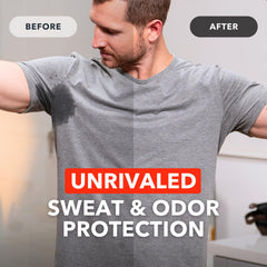 Individually wrapped SweatBlock wipes designed for on-the-go protection.