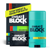 SweatBlock maximum clinical-strength system wipes offer long-lasting sweat defense.