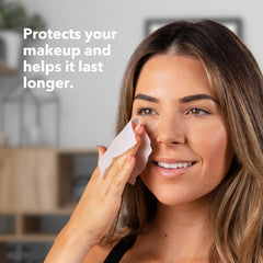 SweatBlock toallitas faciales protegen el maquillaje ante calor y humedad.