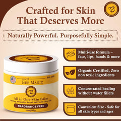Texture of Sweet Bee Naturals honey balm melts into skin for comfort