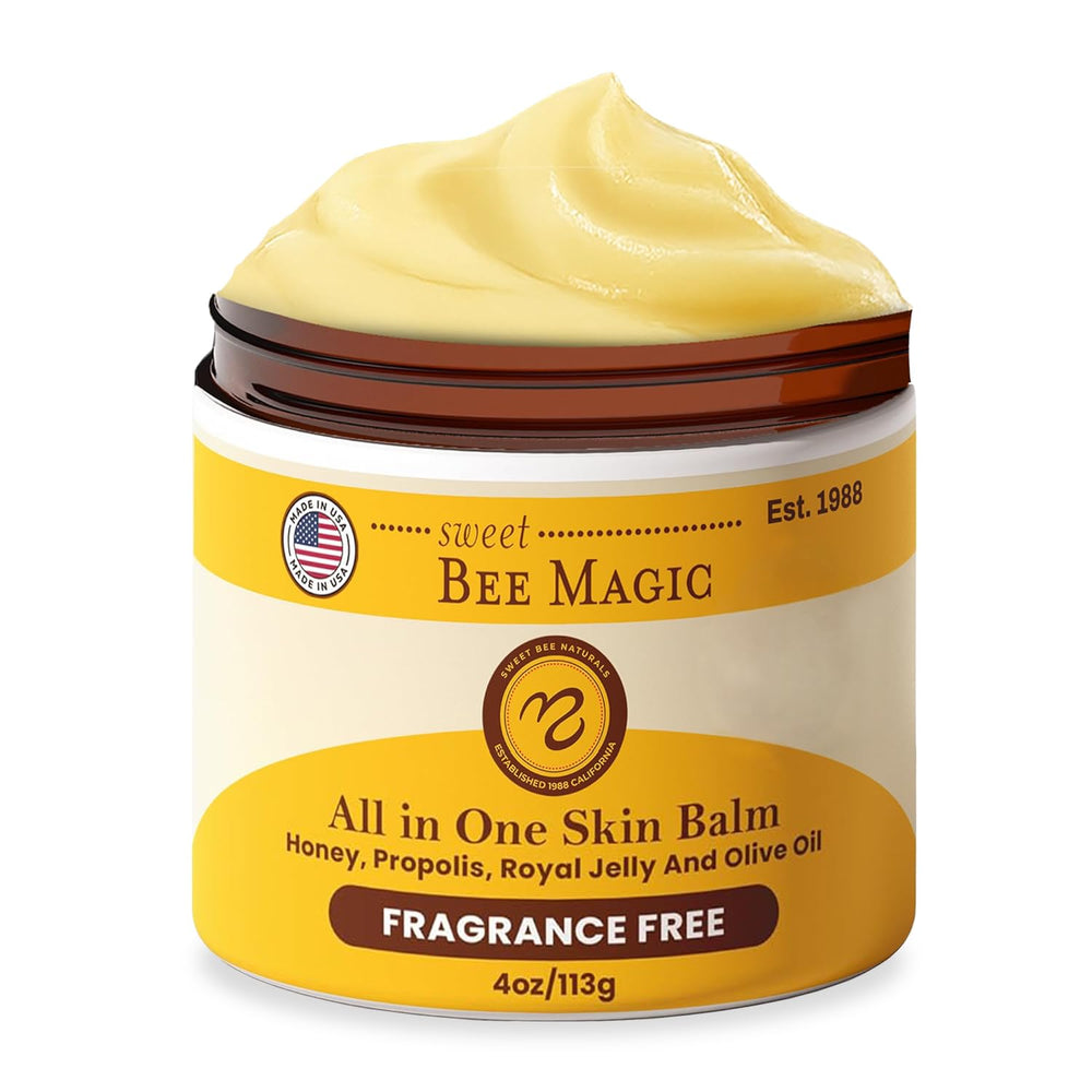 Sweet Bee Naturals Sweet Bee Magic Honey Balm on the face for daily hydration