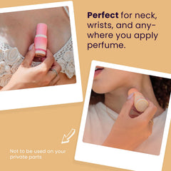 Sweetums SweetSpot wax-based glide demonstrating mess-free application.
