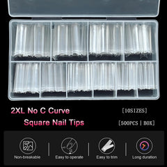 SWETIDY: caja con 500 uñas para salones y proyectos DIY.
