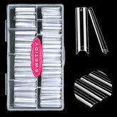 SWETIDY tips sin curva en C, apariencia cuadrada y natural para uñas.