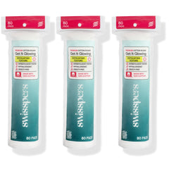 Swisspers premium exfoliating cotton rounds dual-sided design for gentle exfoliation and cleansing