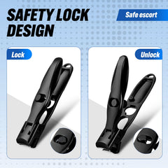 Swocky clippers feature a safety lock for secure travel and safe storage