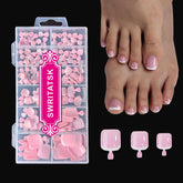 SWRITATSK Frances cuadrado en uñas de los pies, aspecto natural y elegante.