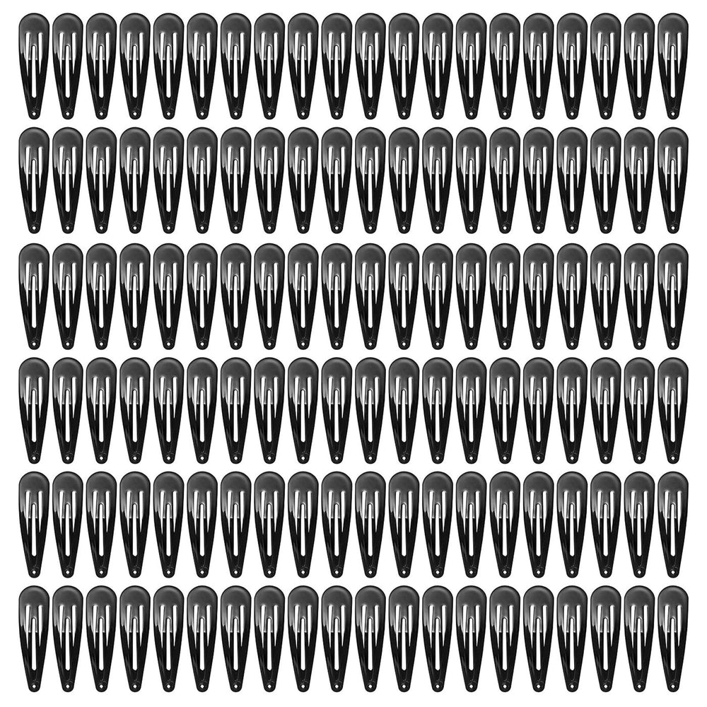 SWSTINLING 120-pack black hair clips front view for reliable hold during styling