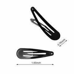 SWSTINLING 120-pack black hair clips side view showing secure grip for thick hair