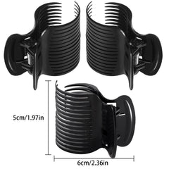 Syhood thermal roller clip provides durable heat-insulated hold during styling.