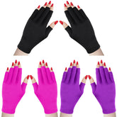 Syhood UV gloves three-pack with fingerless design protect nails art during manicures