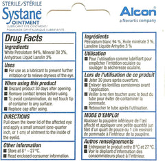 Close-up of Systane Nighttime Eye Ointment 3.5g tube showing smooth texture