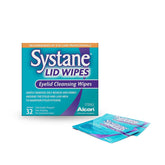 Toallitas Systane para párpados estériles en empaque, limpieza suave.