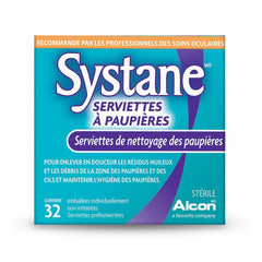 Systane remueve maquillaje suave sin irritación en párpados.