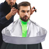 SZHSTC professional hair cutting cape with groove hair catcher keeps hair off clothing.