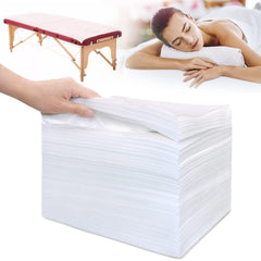 SZHZTEL disposable massage table sheets 31.5x71 inches for hygienic spa sessions.