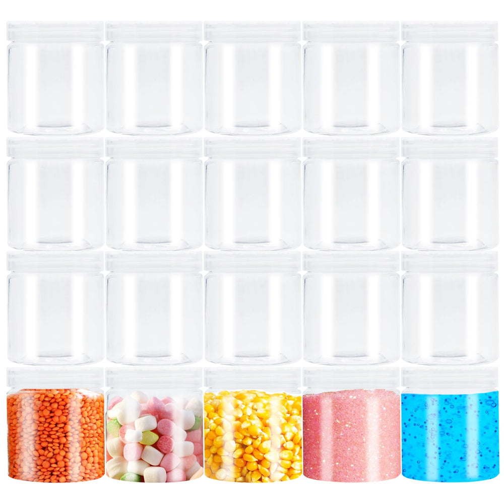 Szsrcywd 4oz clear slime containers with lids for on-the-go organization.