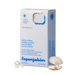 T.TAIO Mother of Pearl Esponjabon sponge suitable for all skin types with gentle exfoliation.