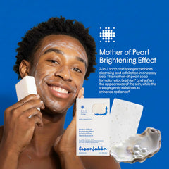T.TAIO Mother of Pearl Esponjabon sponge featuring nacre shine for a subtle nourishing feel.