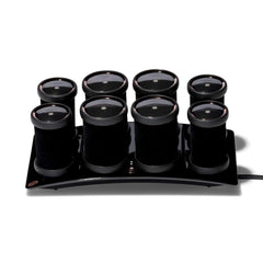 T3 Volumizing Hot Rollers Luxe eight-roller set for lasting volume.