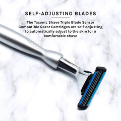 Taconic Shave durable razor body designed for years of reliable use.