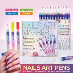 taeery 3D nail art pens with quick-dry formula for chip-resistant results.