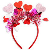 Tagberoy diadema con corazón rojo brillo, frente para San Valentín.
