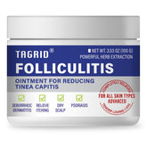 TAGRID Folliculitis Cream bottle front offering portable relief.