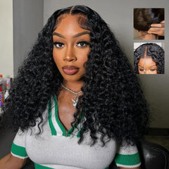 Tahikie 7x6 Burmese curly wig front view showing natural hairline and glueless fit