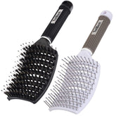 TaiBest boar-bristle brush showing natural oil distribution for healthier-looking hair.