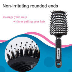 TaiBest detangling brush with long nylon pins for gentle detangling.