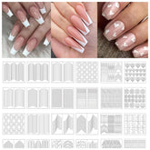TailaiMei pegatinas uñas francesas con 60 diseños para decoración rápida.