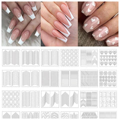 TailaiMei pegatinas uñas francesas con 60 diseños para decoración rápida.