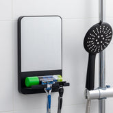 TAILI fogless shower mirror with suction cup for fog-free shaving in the shower.