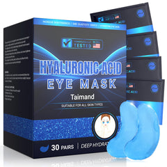 Taimand Under Eye Patches packaging highlights travel-friendly, hygienic single-use seals.