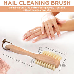 Takavu dual-sided bristles for thorough nail cleansing.